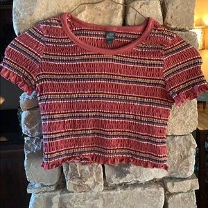 Scrunch multicolor crop top stretchy